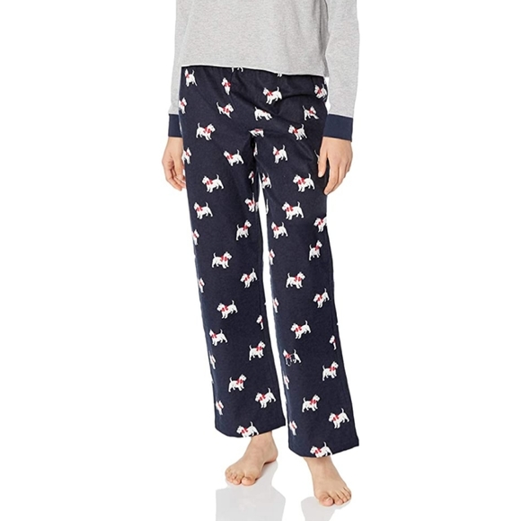 Print Flannel Pajama Pants 